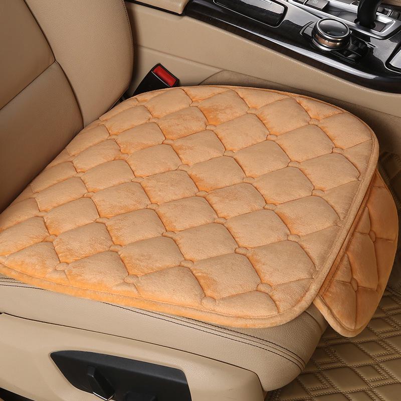 Winter Plush Car Seat Cushion – Non-Slip Thickened Pad with Backrest for Comfort