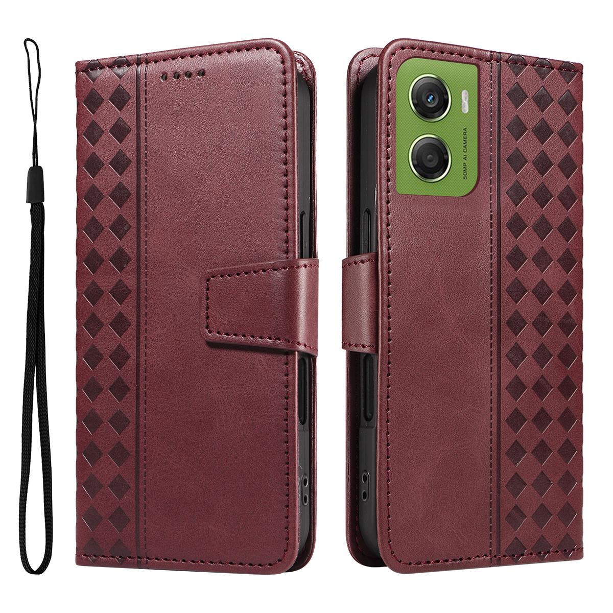 

Для Motorola Moto G06 4G Шкіряний чохол-гаманець зі підставкою, сіткою, з ремінцем