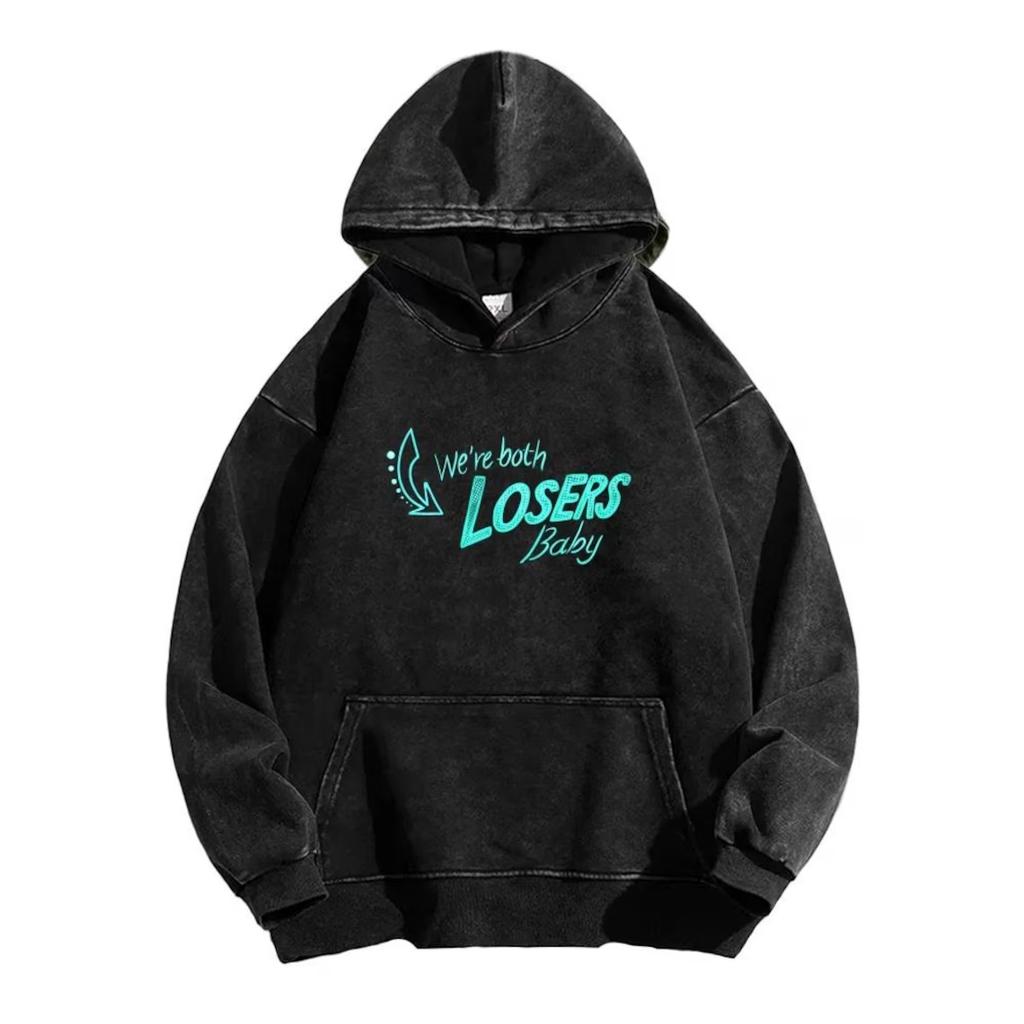 Hazbin Hotel Angel Dust Husk Anime Hoodies Men's Women's Clothing Harajuku Washed Streetwear Oversized Long Sleeve Cotton Hoodie