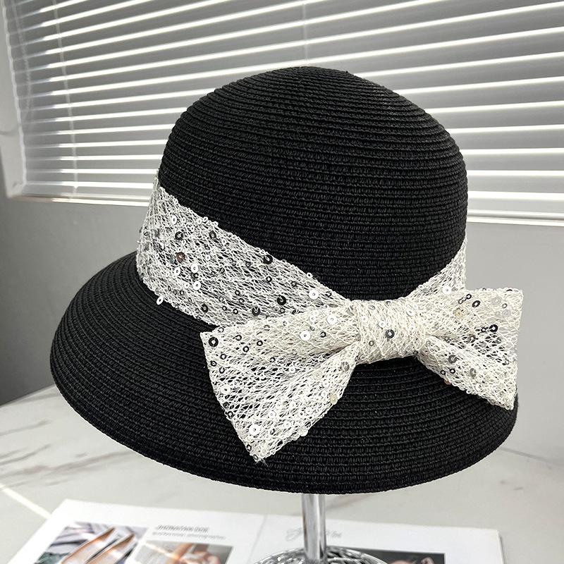 New Straw Hat Women's Spring Summer New Sweet Girl Photo Vacation Sunscreen Hat Sun Hat Seaside Straw Beach Hat