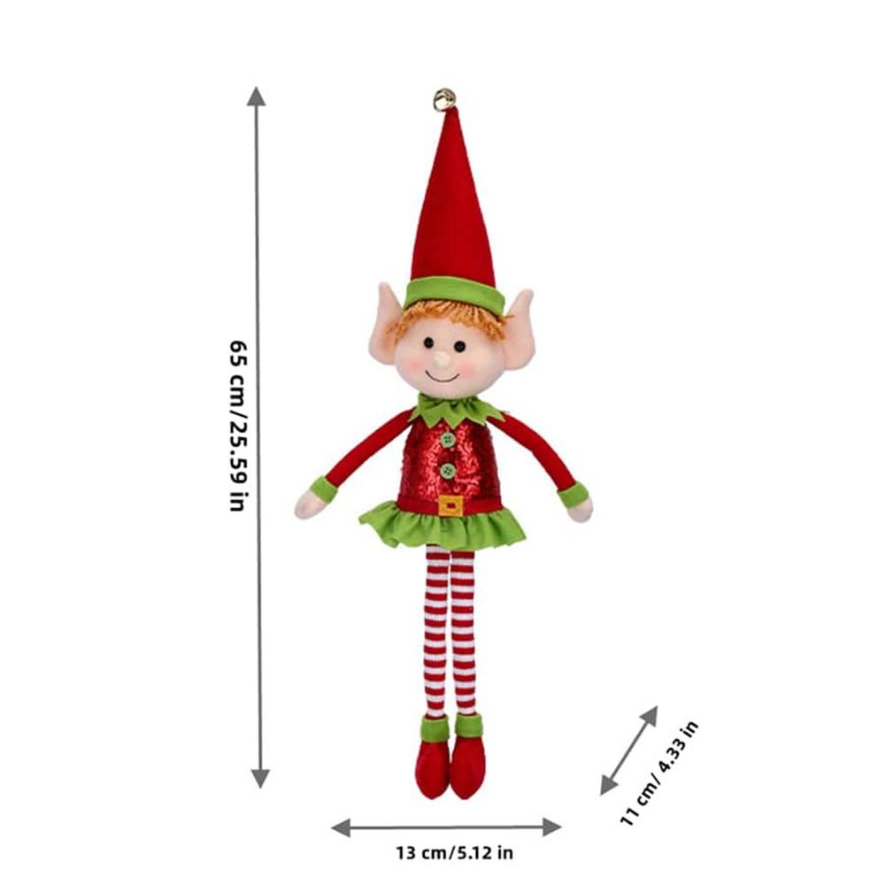 Christmas Naughty Elf Toy, Long Legged Naughty Girl Christmas Doll, Window Decoration Gift, Fun Holiday Decor for Kids