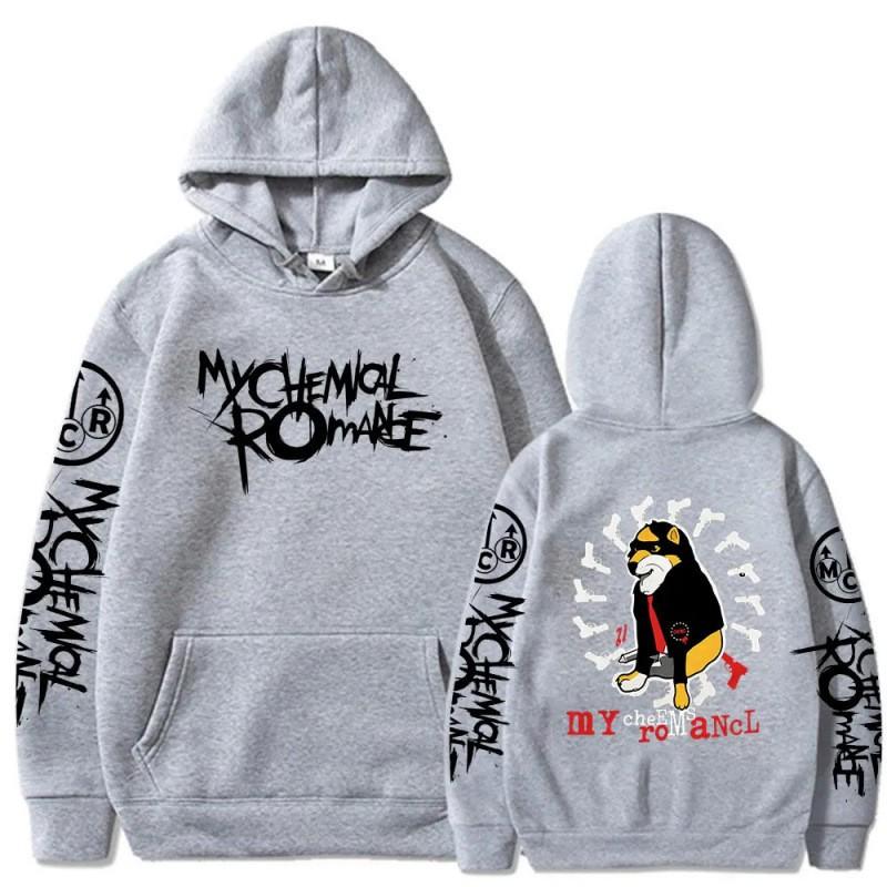 My Chemical Romance Rockband Hoodie Herren - Schwarze Baumwollmischung Grafik Pullover Sweatshirt Herbst Freizeitkleidung