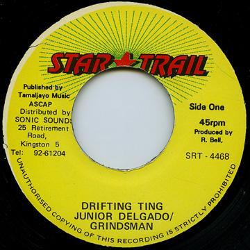 

7inch Record JUNIOR DELGADO GRINDSMAN Drifting Ting SRT4468 Star Trail Jamaica Reggae Ska Dub Used
