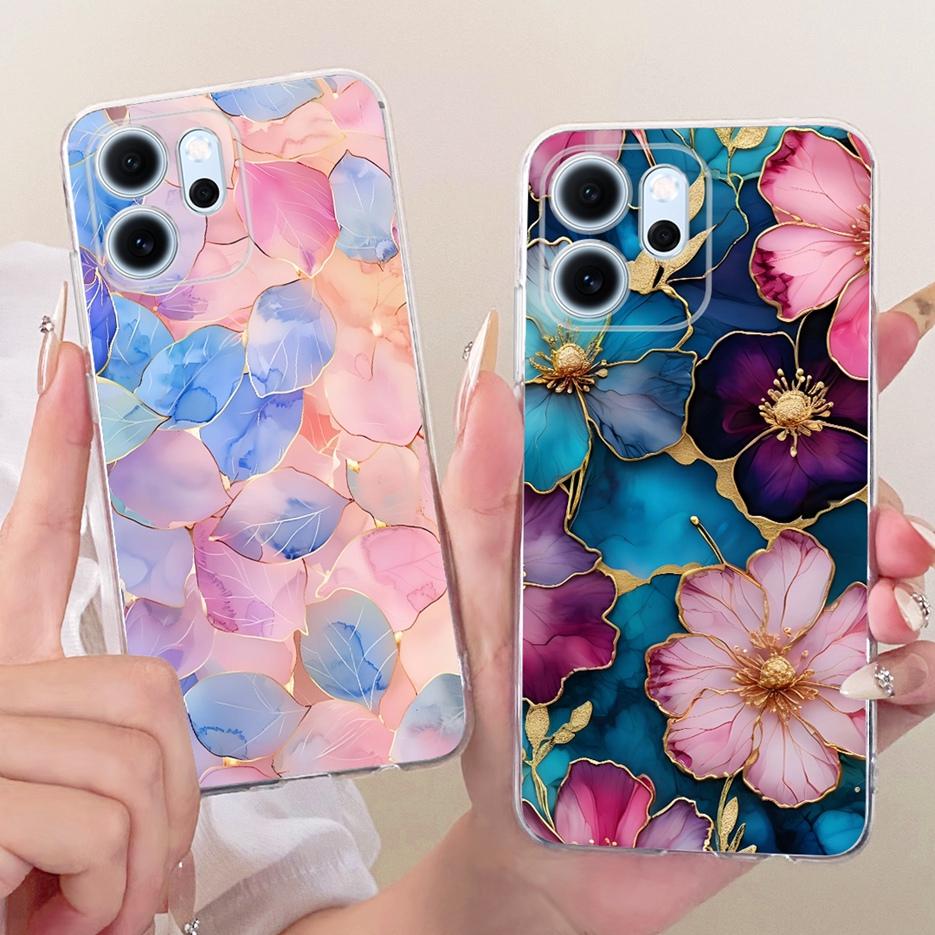 For Oppo Reno 14 Pro Case Reno14 F 5G Colorful Flowers Painted Cover Soft Slim Phone Case For Oppo Reno 14F Reno14 FS Pro Fundas