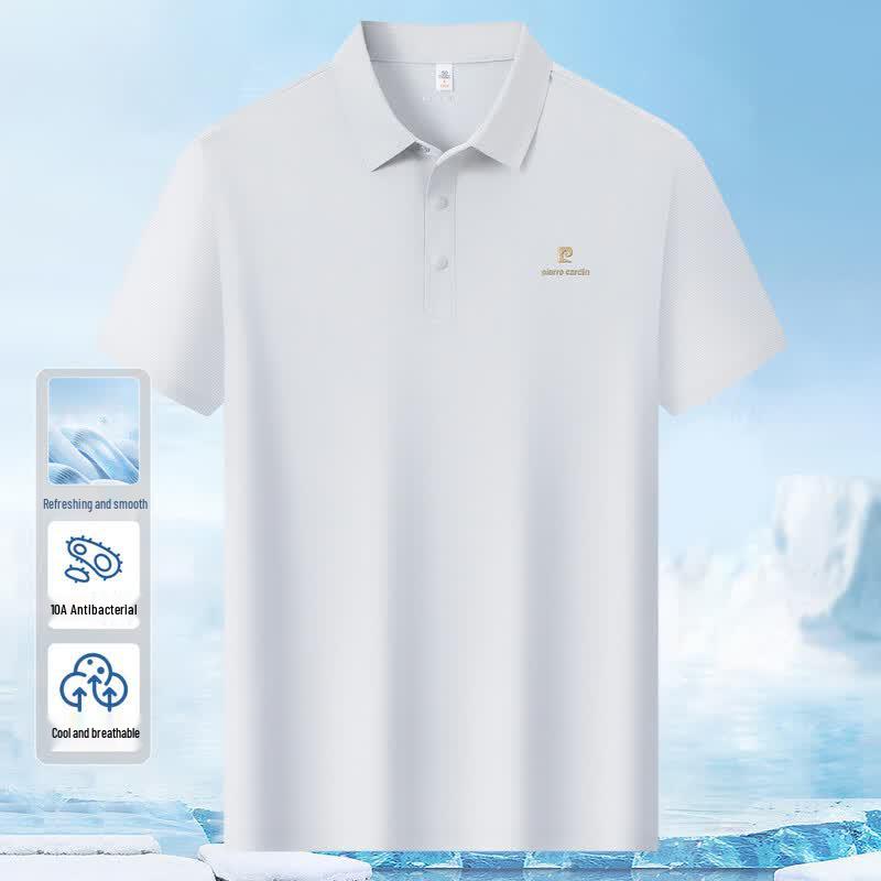 Pierre Cardin 10A Antibacterial Cool Breathable Seamless Polo Shirt 4XL