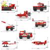 327pcs 8in1 Fire Ladder Truck Building Blocks Firefighting Set Fireman Figure Bricks City Construction Toy for Children