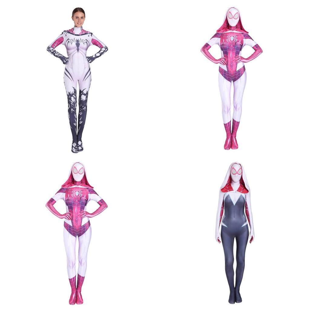 Stylish Spider Gwen Stacy Costume For Women Featuring Unique Spider-man Design For Halloween