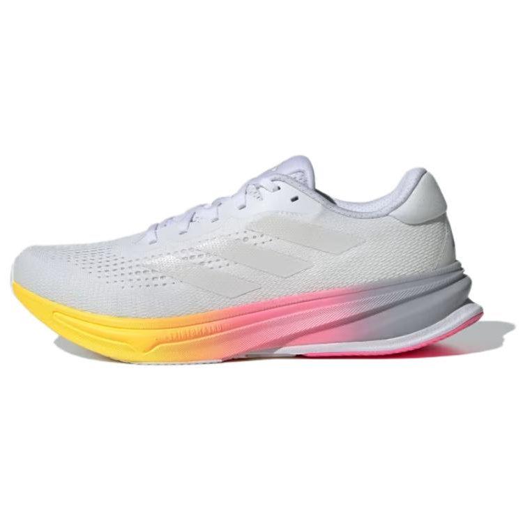 adidas SUPERNOVA RISE Low Top Running Shoes Men's White Pink Yellow JI2867
