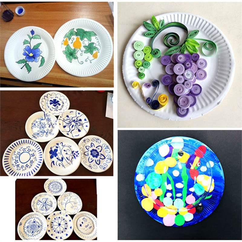 Disposable DIY Painting Plates for Kindergarten Art Activities