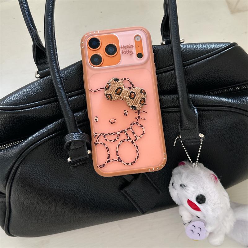 Πικάντικη Γάτα Λεοπάρ Θήκη Κινητού Hello Kitty για iPhone 17/16 Pro Max/15/14