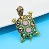 New Rhinestone Beautiful Turtle Brooches For Women Fashion Vintage Animal Pin