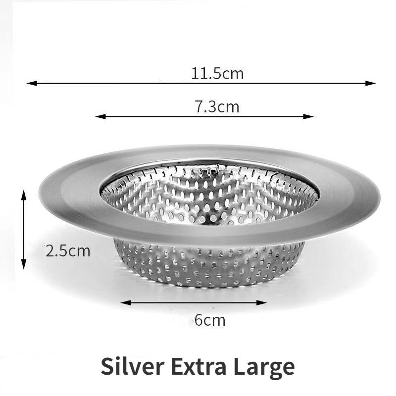 Stainless Steel Sink Filter Mesh Shower Floor Drain Hair Catcher Stopper Food Slag Drainer for Kitchen Bathroom Accessories