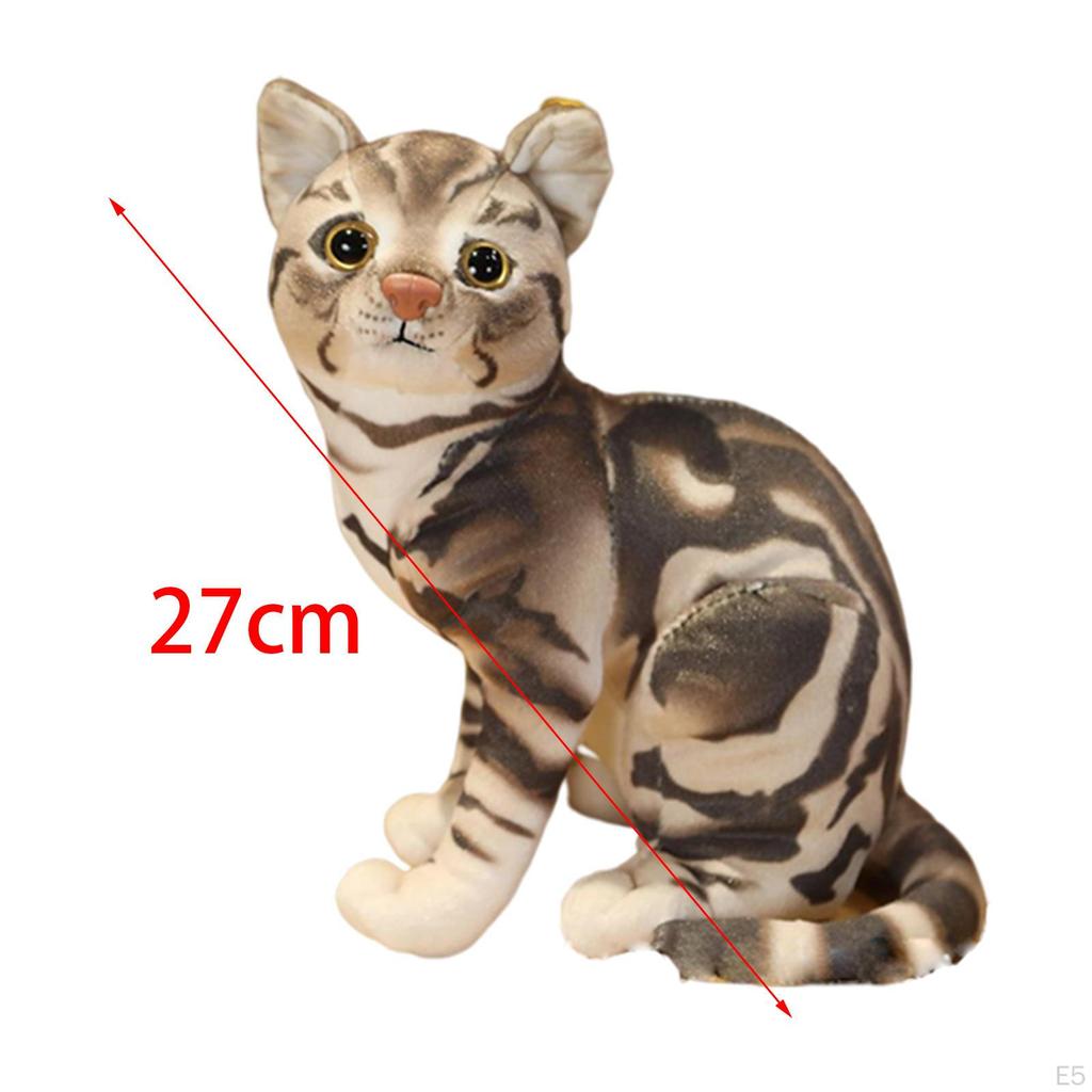 Cute Plush Toy Skin-Friendly Decoration Ornament Stuffed Cat Doll Toys for Kids Teens