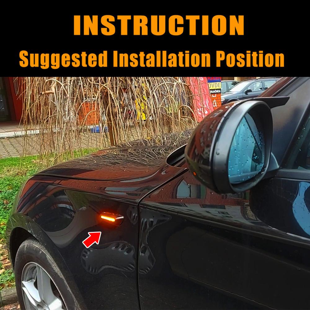 Car Led Dynamic Side Marker Turn Signal Light Indicator Blinker Lamp Signal Lamp For BMW E90 E91 E92 E93 E60 E87 E82 E46