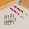 Non-Slip Metal Scalpel Knife Tools Kit Cutter Engraving Craft Knives + 10pcs Blades Mobile Phone PCB DIY Repair Hand Tools