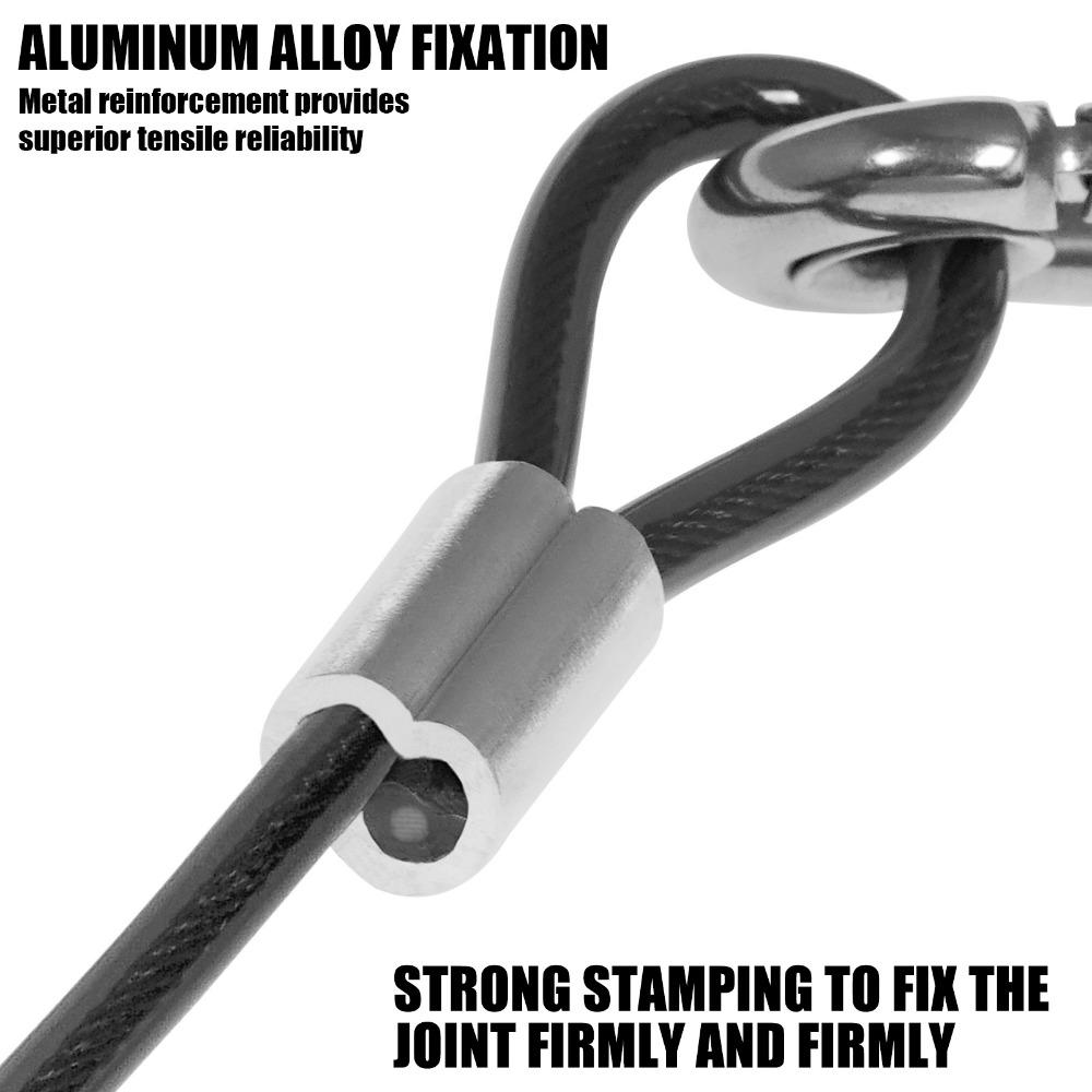 Weighing 50KG Anti-slip Rope with Metal Carabiner Anti Falling Steel Wire Fishing Lanyards
