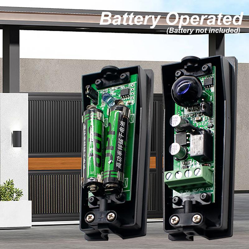 12M Waterproof Infrared Sensor Photocell for Automatic Gate Opener Barrier with Safety Beam Infrared Photocell Sensor Battery
