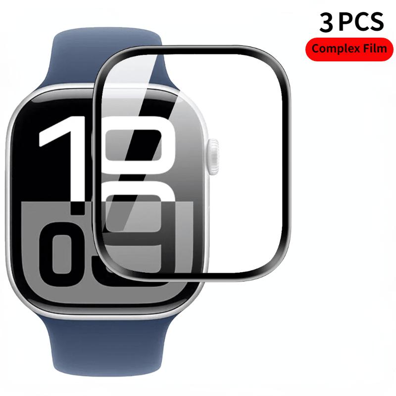 Glass Screen Protector Film For Apple Watch 11 10 46mm 42mm Ultra 3/2 49mm Soft Hydrogel Film iWatch 9 8 7 6 5 SE 45mm 41mm 44mm
