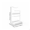 Necklace and Earring Holder MultiFunctional Storage Metal Jewelry Organizer with Tray Elegant