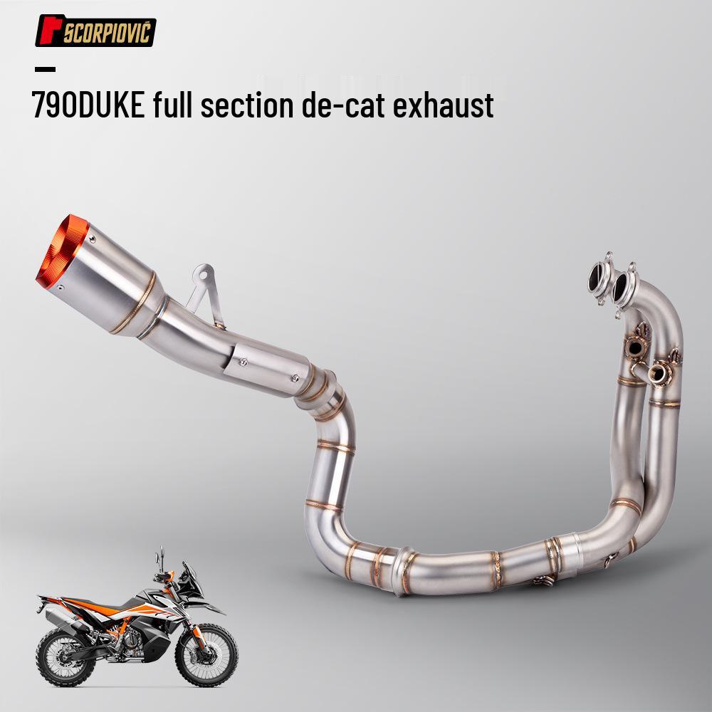 790DUKE Stainless Steel Exhaust Pipe Kit - Debaffled/Baffle Option, Direct Fit