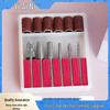 6-Piece Stainless Steel Manicure Grinding Head Set with Sandpaper
