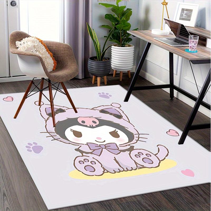 Office Rug Kawaii, Cat Anti-Slip Rug, Machine Washable for Living Room, Bedroom, Office, Multiple Sizes, Bedroom Mat, Decorative Mat, Durable Mat, Liv