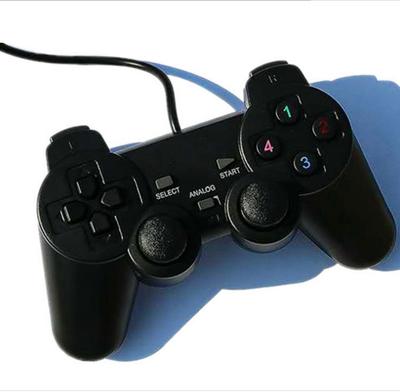 Gamepad w kształcie PS2 208USB przewodowy kontroler do gier arcade na PC akcesoria do konsoli do gier czarny