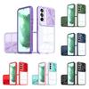 Protective And Stylish! Two-in-one Samsung S23 Ultra Phone Case In Trendy Colors Navy Blue Blue+pink Chinese Red Purple Olive Green Black Pink+green