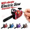 Pull Rope Power Saw Bag Pendant Plastic Logging Saw Toy  Gift Toy Key Decor