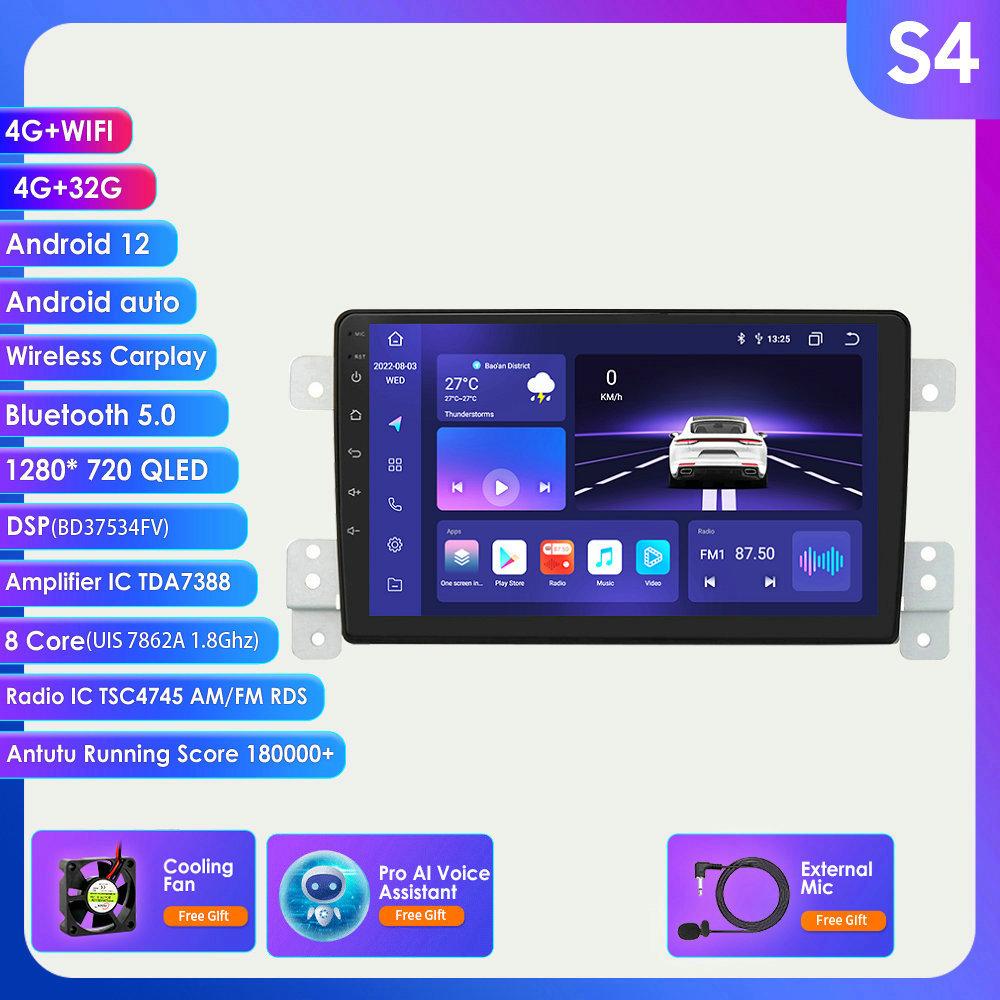 4G 9' Android 12 WiFi DSP autorádio Multimediální video přehrávač pro Suzuki Grand Vitara 3 2005-2015 Escudo Navi GPS 2Din Carplay AI Carplay 4G Autoradio