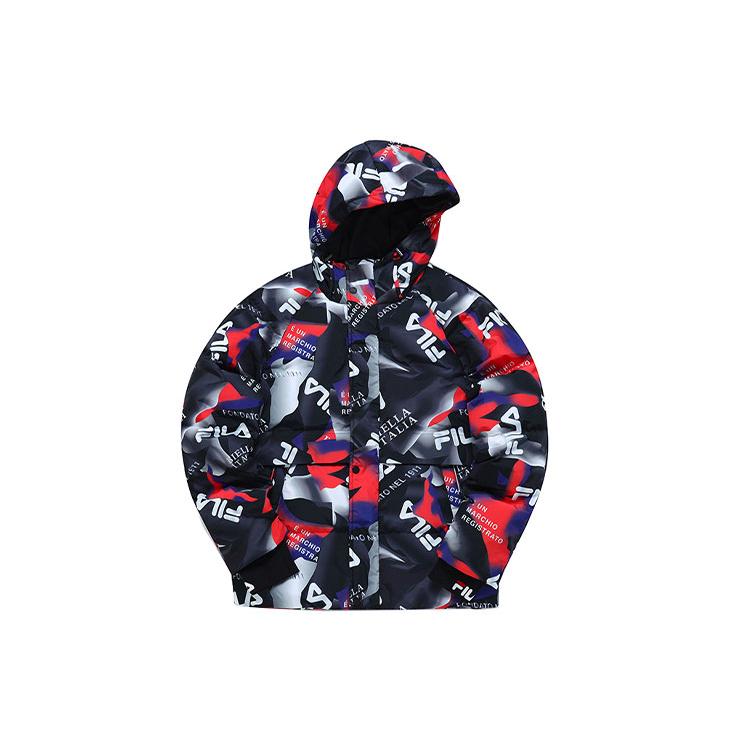 New FILA Down Jacket Men's All Over Print F61M148946FBK