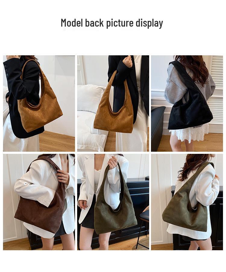 2025 Retro Woolen Women's Large Capacity Shoulder Tote Bag
