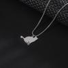 Stainless Steel Long Cat Pendant Necklace for Women - Versatile and Stylish Sweater Chain