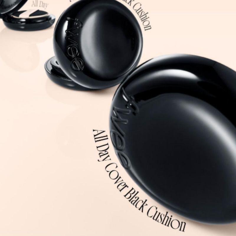 FWEE Celodenní krycí černá cushion sada (Hlavní + Náplň) – Dlouhotrvající krycí cushion make-up 5 odstínů