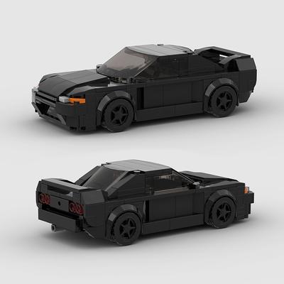MOC GTR R32 Stadtauto Fahrzeug Rennfahrer Bausteine Ziegelstein Rennen Supercar Kreative Garage Kinderspielzeug Geburtstagsgeschenk
