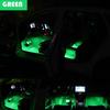 USB Car Floor Light, LED Foot Lighting, Tape, Illumination, 12 Lights, 4 Lights (Green, 4 X 12 Lights)