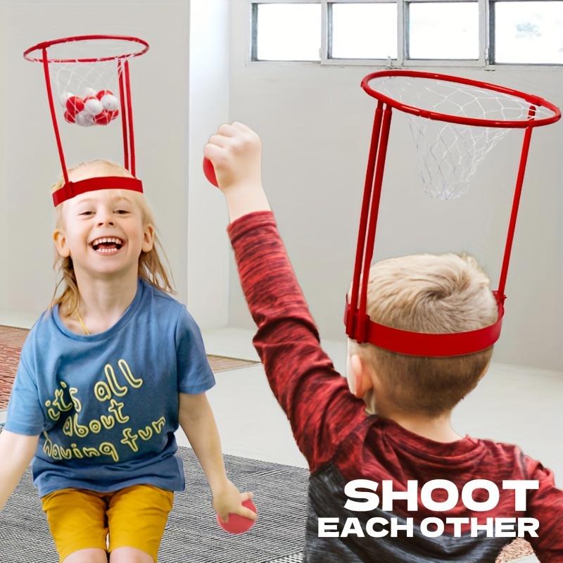 [Basketball Party Game] Basketball Party Game | Adjustable Basket Net Headband for Kids and Adults | with 20 Balls for Carnival Party Birthday