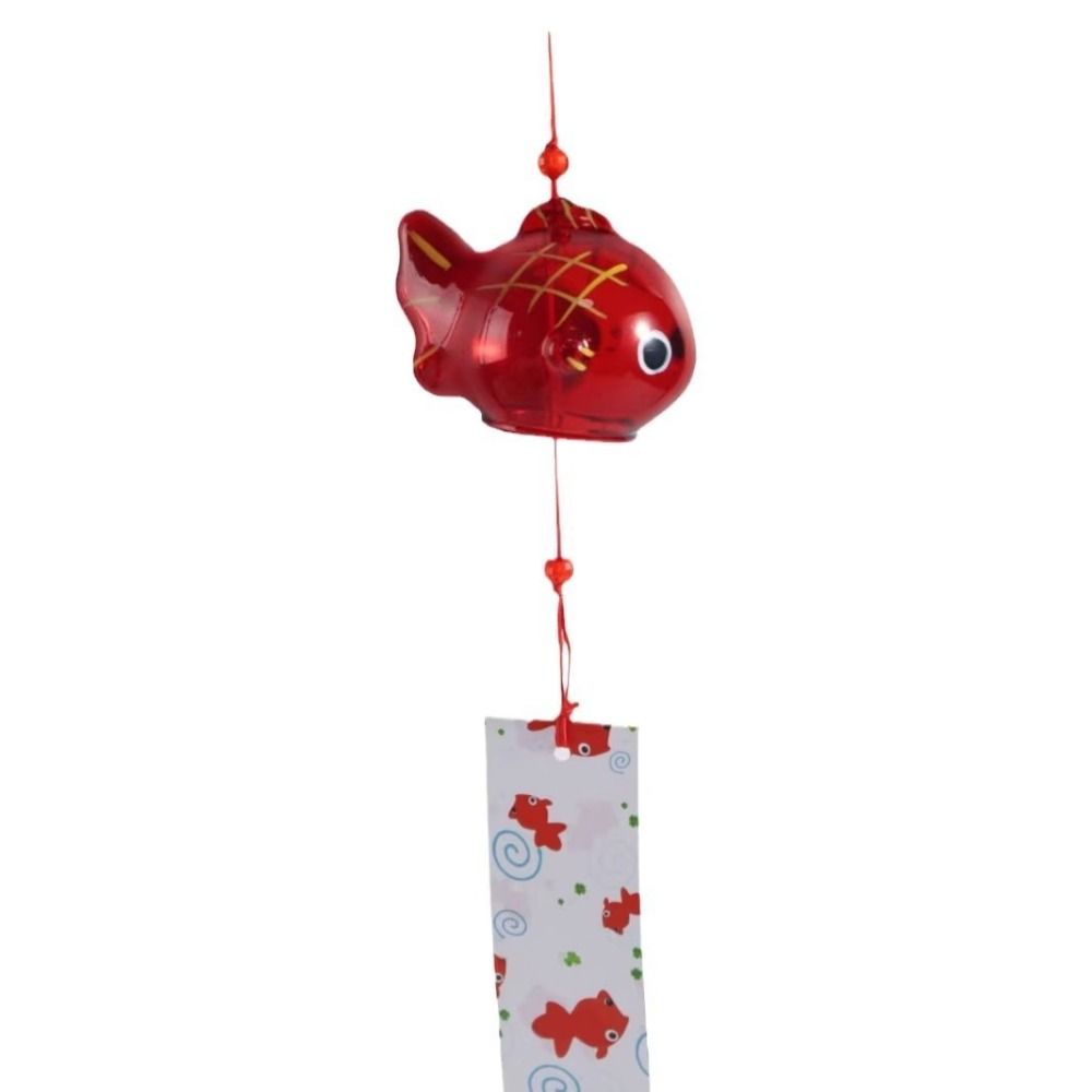 Creative Decoration Glass Wind Chime Goldfish Design Goldfish Wind Chime Wind Chime Creative Home