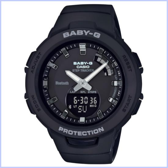 Lumina Jp Women's Black For Sports Watch With Step Counting And [Casio] Baby-G Bluetooth, Bsa-B100-1Ajf,