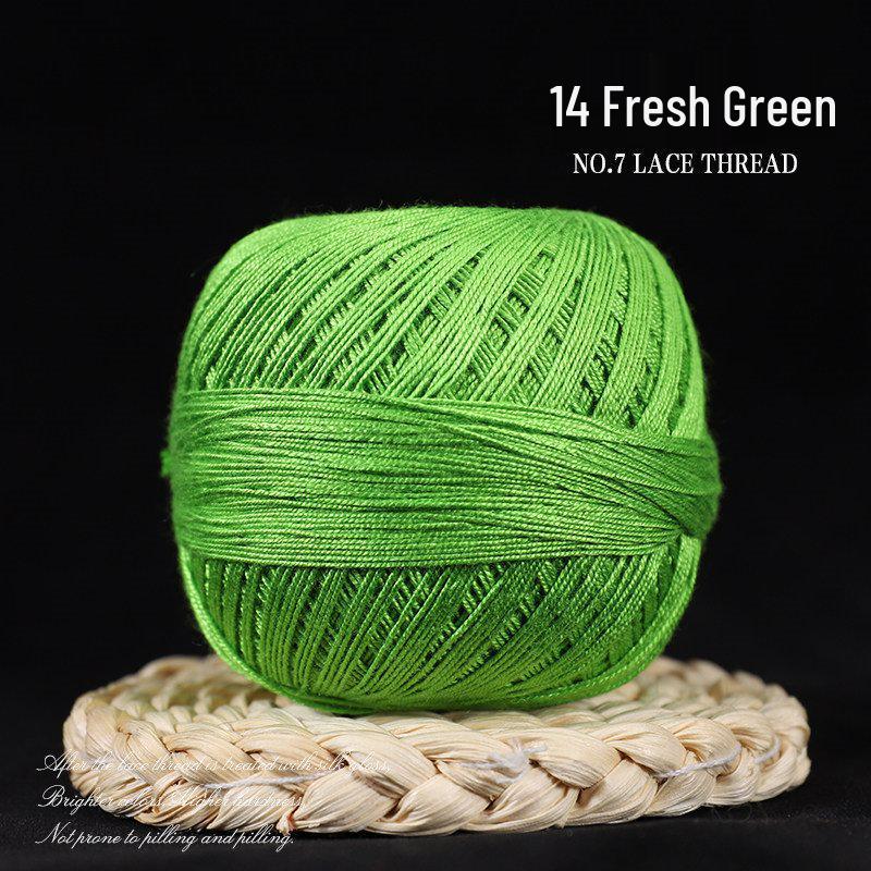 No. 7 Soft Silk Lace Yarn - Hand-Knitted, Strong Twist for Summer and Short Sleeves