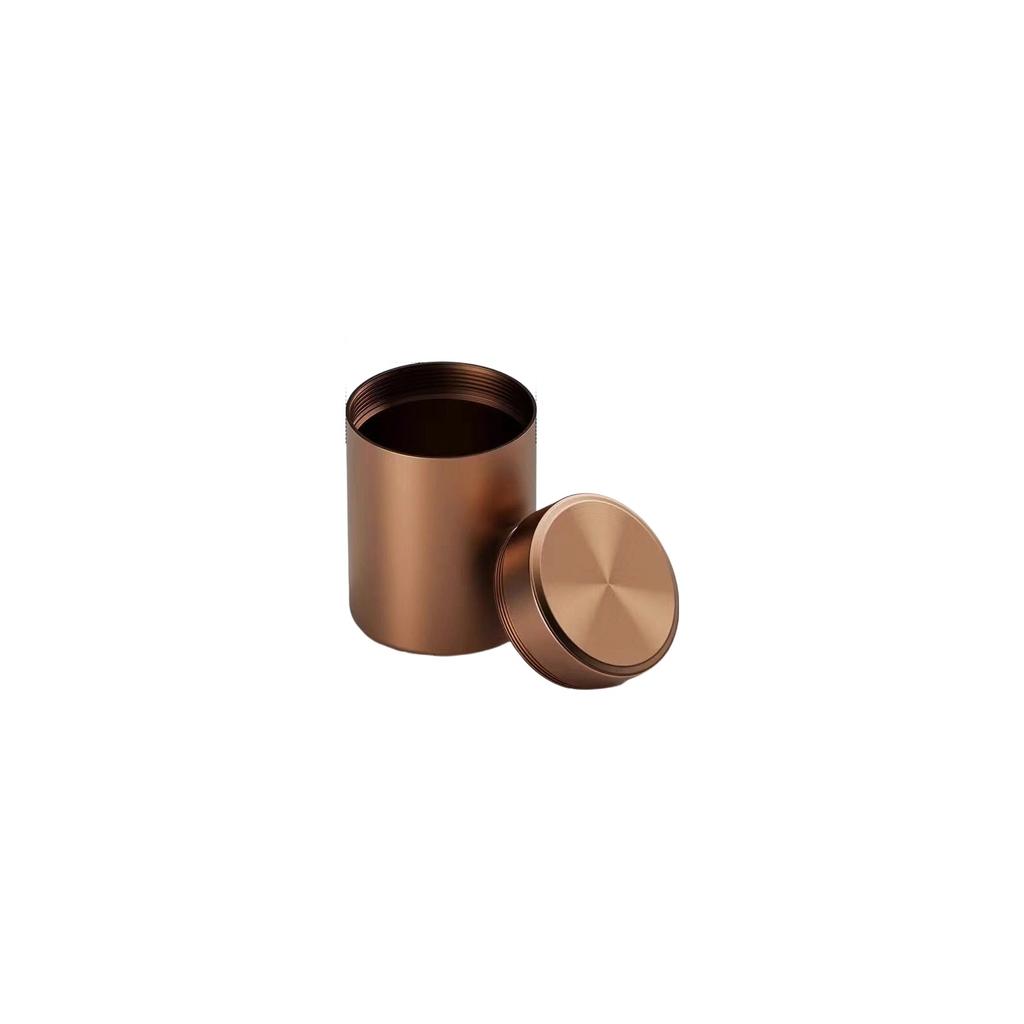 Portable Aluminum Alloy Tea Canister Sealed Herb Storage Jar Small Metal Box