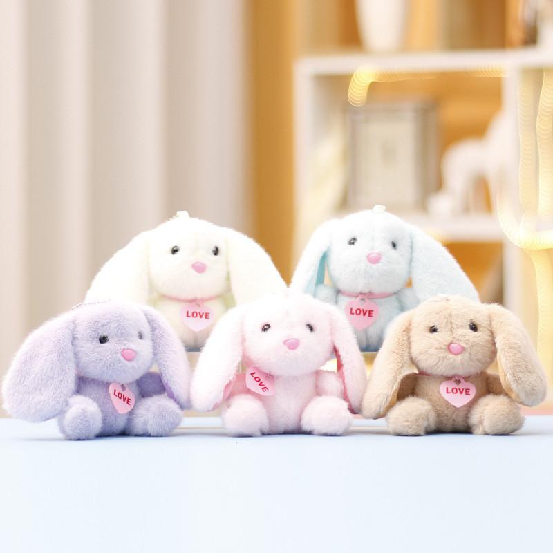 Rabbit Cute Keychain Cartoon Girl Backpack Decorative Pendant Plush Gift Doll