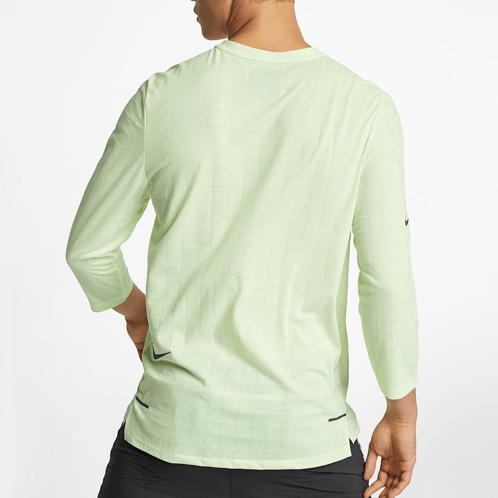 Nike Breathable Running Fitness Training Long Sleeve T-Shirt Men Tops Green AJ7978-701