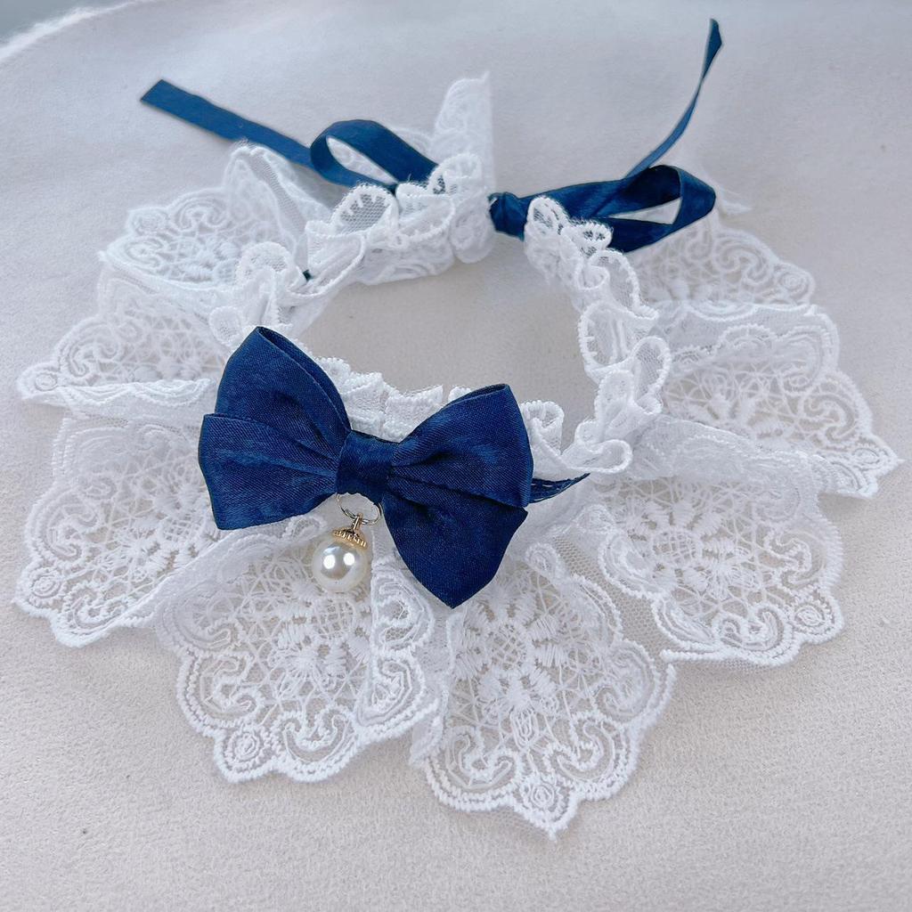Pet Scarf: Dog Drool Bib with Bell and Bow Tie for Medium/Small Dogs and Cats