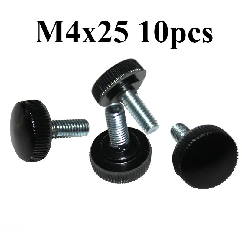4.8 Grade carbon steel Screw Screw Bolt M3 M4 Metric Male x 6-35mm Thread Legnth With phenolic plastics knurling Head
