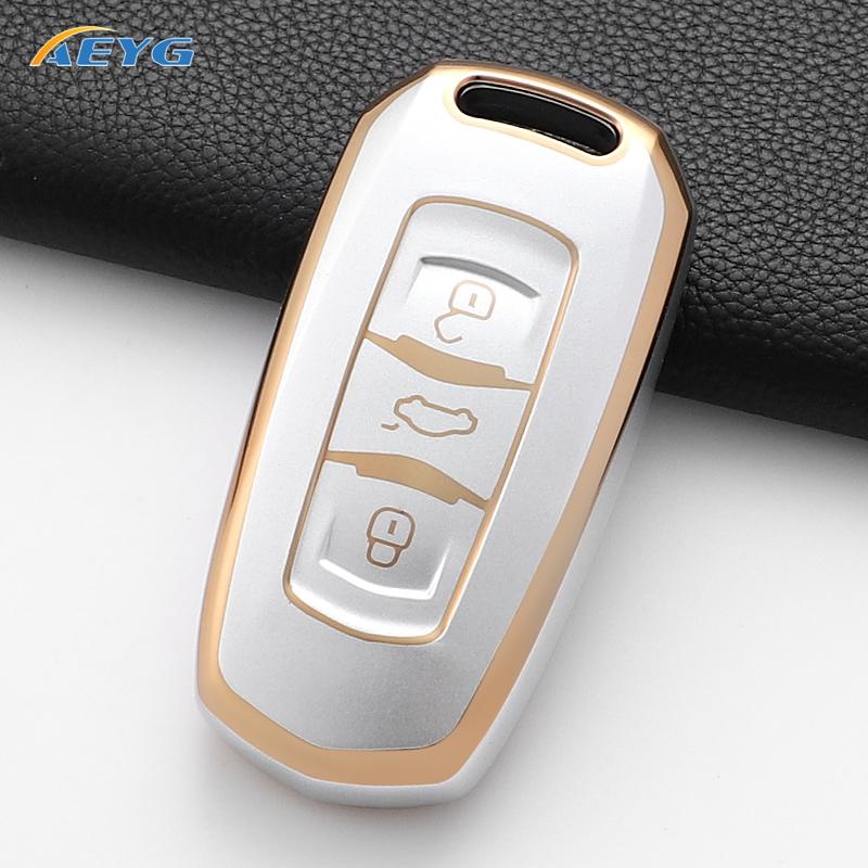 Car Smart Key Cover Case Shell Fob For Geely Atlas Boyue Nl3 Ex7 Suv Gt Gc9 Emgrand X7 Borui Auto Holder Accessories