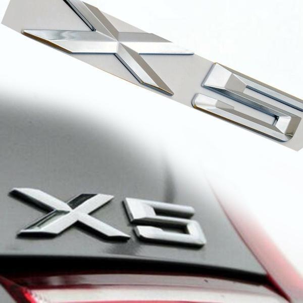 Car Letter Trunk Emblem Rear Badge Sticker Decal ABS Plastic For X5 F15 F85 E70 E53 X1 Car Styling Accessories