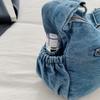 Double Layer Small Square Bag Denim Bag Women's Lightweight Shoulder Crossbody Bag
