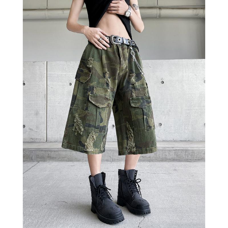 

JYL Women s Straight Jeans Plus-Size Deconstructed Three-Stripe Patch Wide-Leg Denim Pants 3XL кармін світло-рожевого кольору