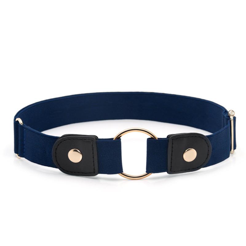 Fashionable Elastic Waist Belt For Women And Men With Metal Buckle For Casual And Office Wear